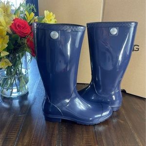 New Ugg Women's Tall Rain Boots Blue 8